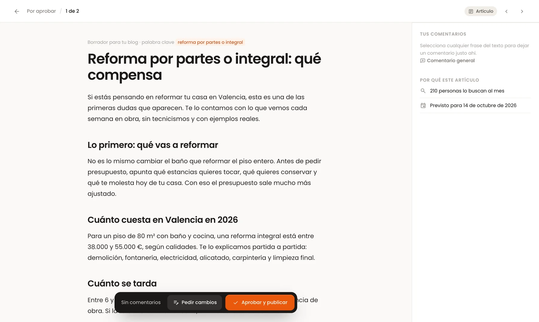 Borrador de artículo pendiente de aprobar