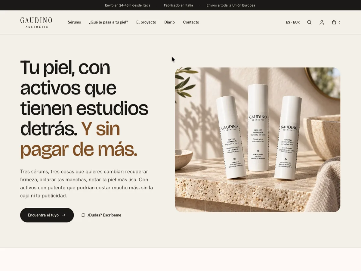 Web de cosmética