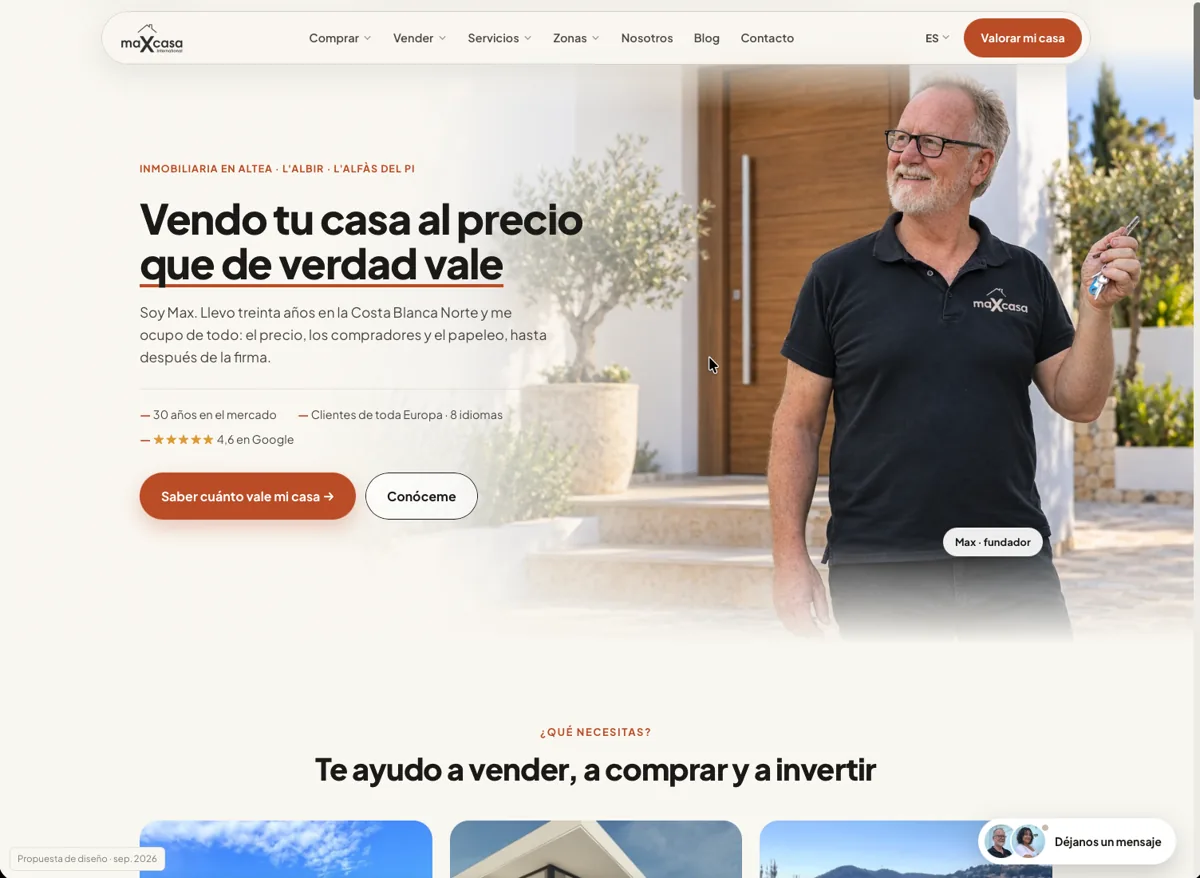 Web de inmobiliaria
