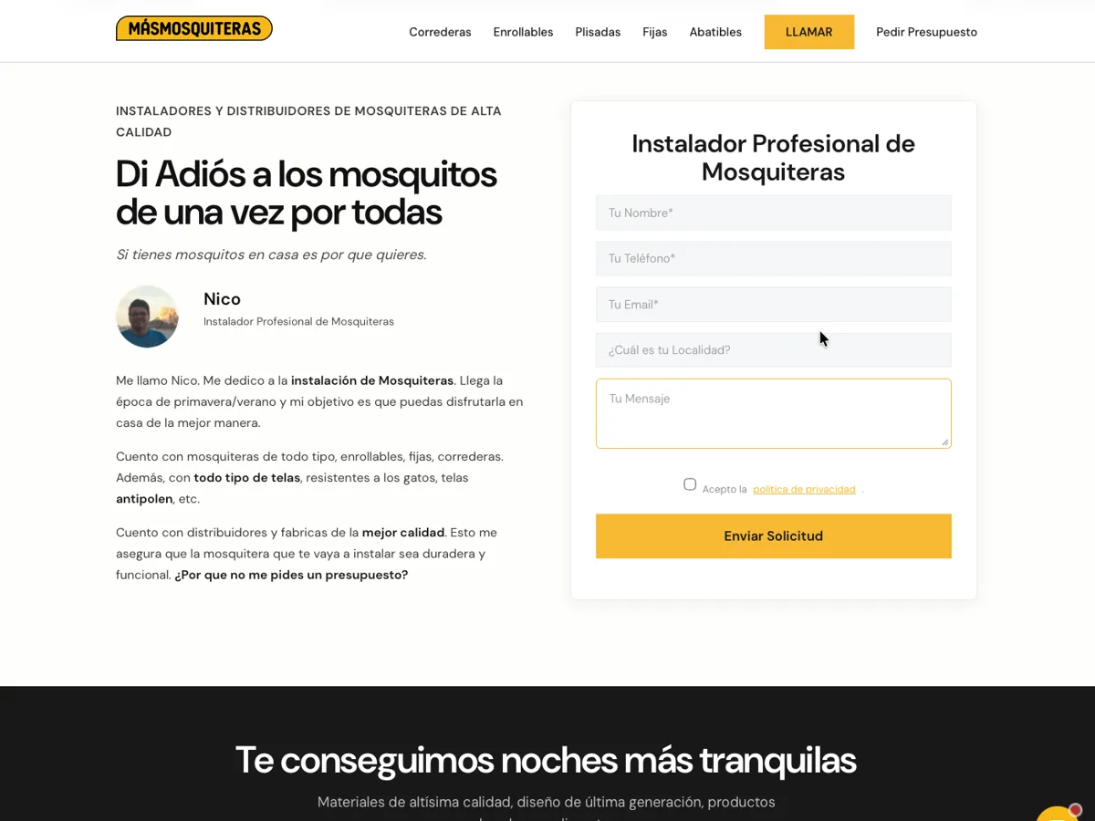 Web de instalador